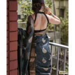 Generic Women's Silk Printed Saree With Unstitched Blouse 5.5Mtr (Black) - Image 3