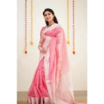Women's Printed Cotton Saree - Angle 3