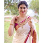 Generic Women's Silk Printed Saree With Unstitched Blouse 5.5Mtr (White) - Image 2