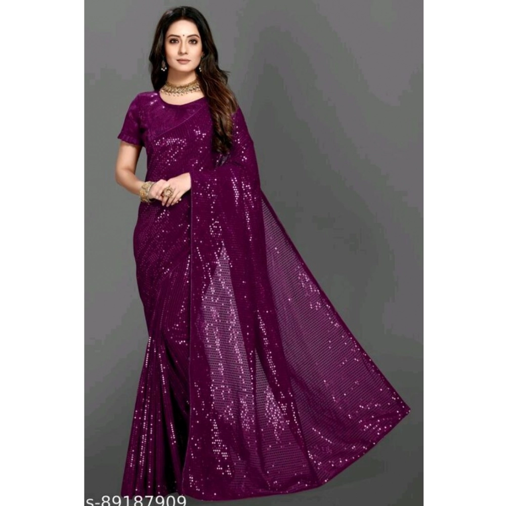 54465537809_236237868a_o_d-1000x1000-1.webp Purple Georgette Sequin Bollywood Saree