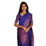 Blue Silk Printed Saree for Women