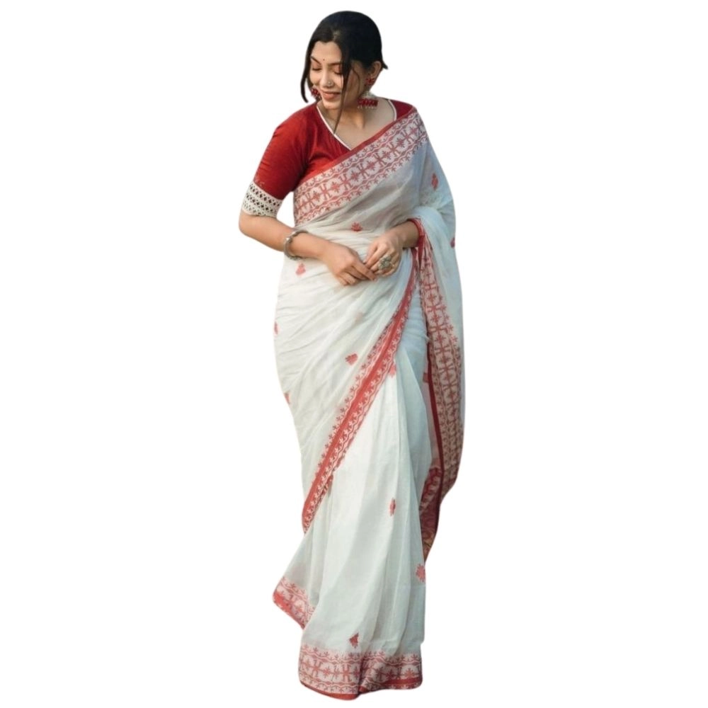 54465973364_804eef58cc_o_d-1000x1000-1.webp Women's White-Red Cotton Printed Saree