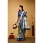 Kalamkari Cotton Saree - Angle 2