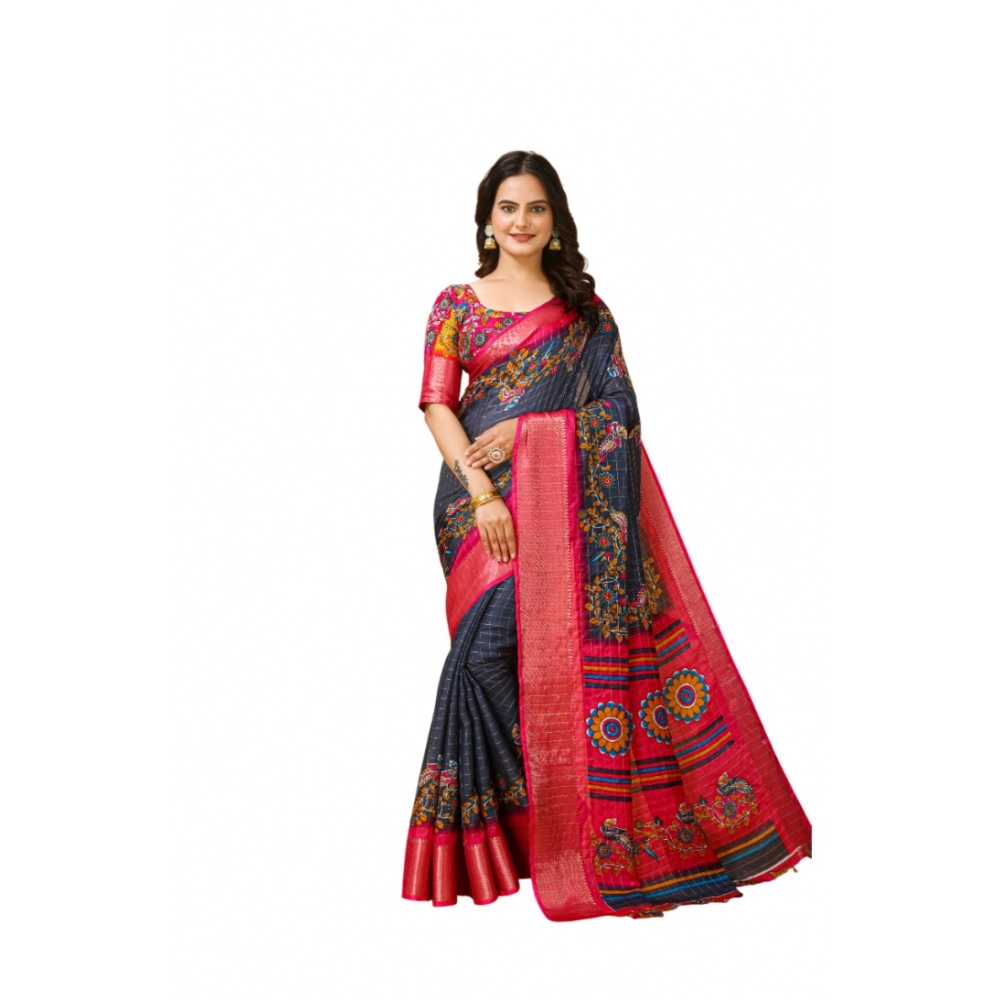 Elegant Grey Dola Saree