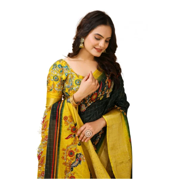 Green Dola Cotton Saree