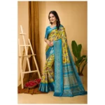 Yellow Kalamkari Saree - Angle 3