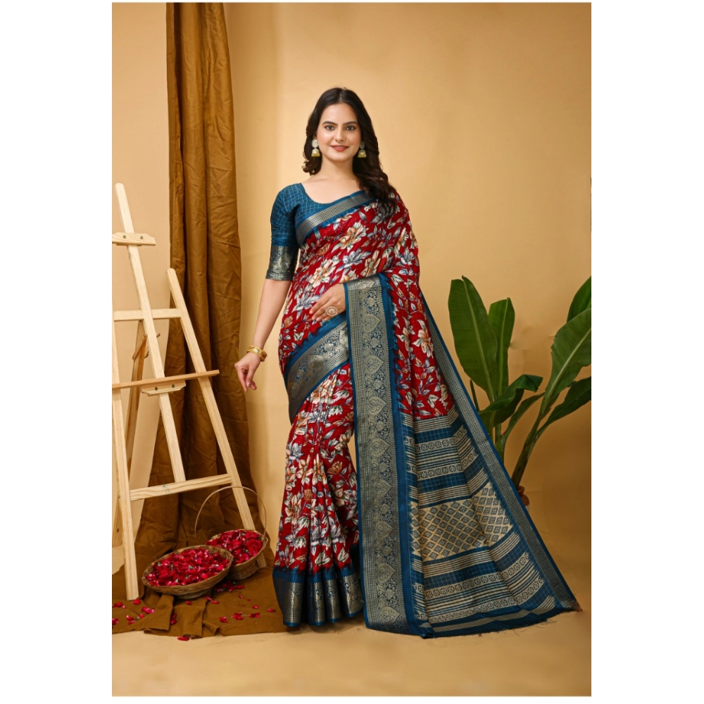 54470531858_566940cb2f_o_d-1000x1000-1.webp Red Dola Cotton Kalamkari Printed Saree for Women