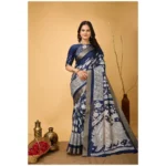 Blue Kalamkari Cotton Saree for Women