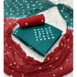 Generic Women's Rayon Printed Unstitched Salwar Suit Material With Dupatta 2.3Mtrs (Rama)