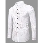 Generic Men's Casual PollyCotton Textured Full Sleeve Collar Shirt (Brown) - Image 3