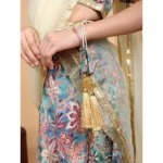 Generic Girl's Chiffon Printed Lehenga Choli Set (Multicolor) - Image 3