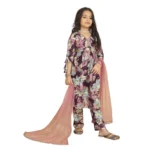 Girls Maslin Dupatta Set - Angle 3