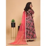 Generic Girl's Chiffon Printed Lehenga Choli Set (Maroon) - Image 5