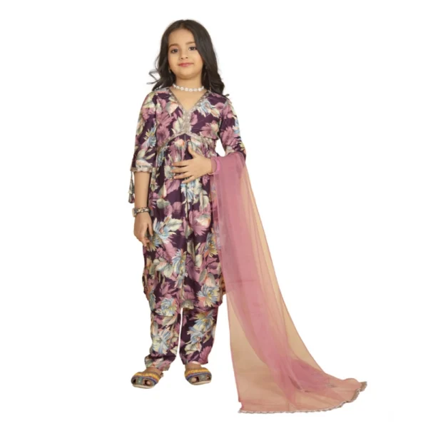 Girls Maslin Dupatta Set