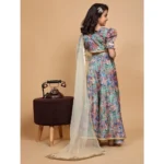 Generic Girl's Chiffon Printed Lehenga Choli Set (Multicolor) - Image 5