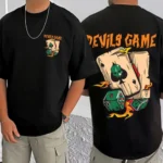 Generic Men's Casual Cotton Blend Printed Round Neck Half Sleeve T-Shirt (Black) - Image 3