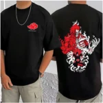 Generic Men's Casual Cotton Blend Printed Round Neck Half Sleeve T-Shirt (Black) - Image 3