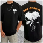 Generic Men's Casual Cotton Blend Printed Round Neck Half Sleeve T-Shirt (Black) - Image 3