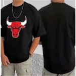 Generic Men's Casual Cotton Blend Printed Round Neck Half Sleeve T-Shirt (Black) - Image 3