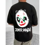 Generic Men's Casual Cotton Blend Printed Round Neck Half Sleeve T-Shirt (Black) - Image 4