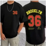 Generic Men's Casual Cotton Blend Printed Round Neck Half Sleeve T-Shirt (Black) - Image 3