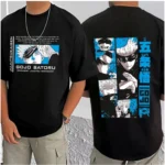 Generic Men's Casual Cotton Blend Printed Round Neck Half Sleeve T-Shirt (Black) - Image 3