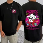 mens black printed t-shirt