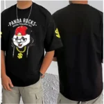 Generic Men's Casual Cotton Blend Printed Round Neck Half Sleeve T-Shirt (Black) - Image 3