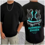 Generic Men's Casual Cotton Blend Printed Round Neck Half Sleeve T-Shirt (Black) - Image 3