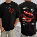 Generic Men's Casual Cotton Blend Printed Round Neck Half Sleeve T-Shirt (Black) - Image 3