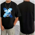 Generic Men's Casual Cotton Blend Printed Round Neck Half Sleeve T-Shirt (Black) - Image 3