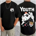 Generic Men's Casual Cotton Blend Printed Round Neck Half Sleeve T-Shirt (Black) - Image 3