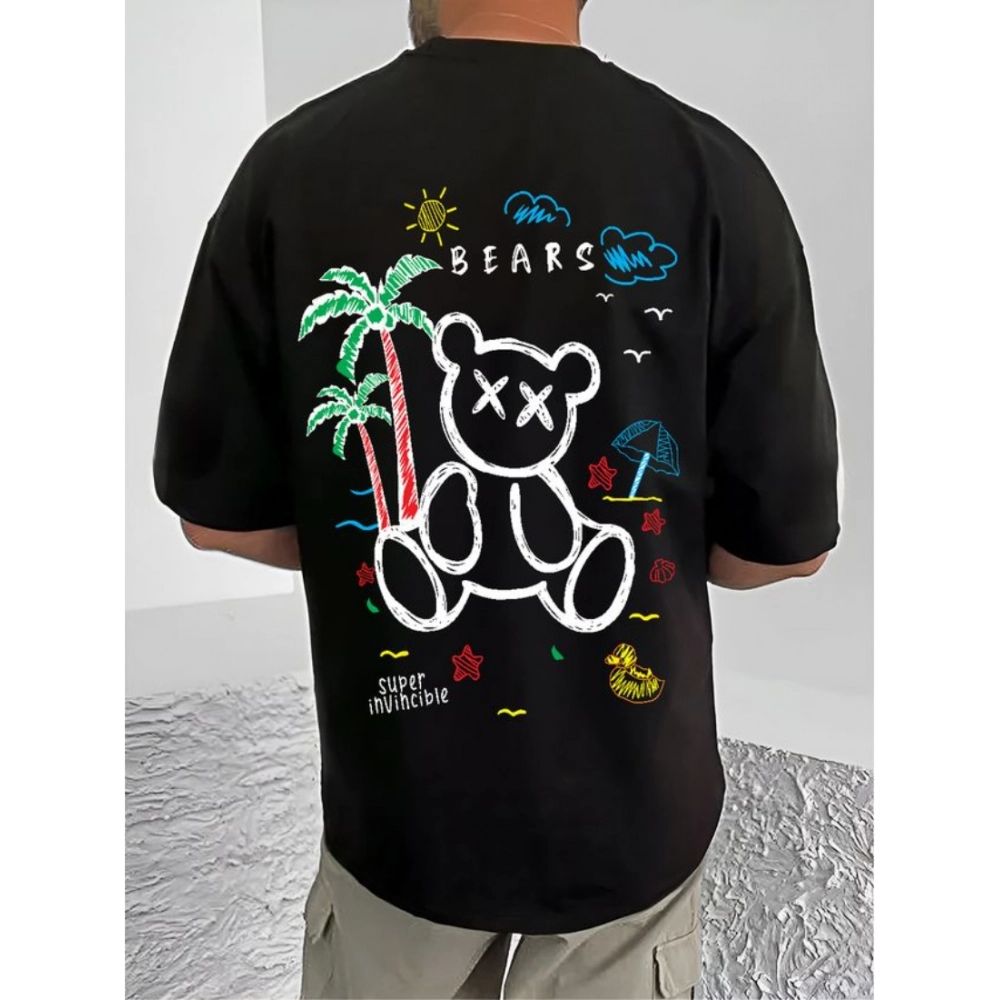 54520979004_0376fe29cd_o_d-1000x1000-1.webp Generic Men's Casual Cotton Blend Printed Round Neck Half Sleeve T-Shirt (Black) - Image 1