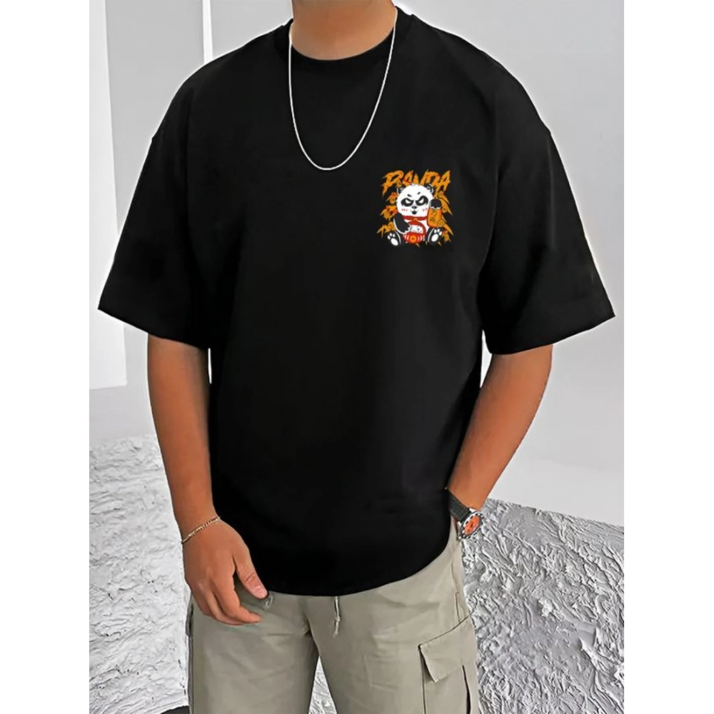 54520979384_a69467cd45_o_d-1000x1000-1.webp Generic Men's Casual Cotton Blend Printed Round Neck Half Sleeve T-Shirt (Black) - Image 1