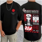 Generic Men's Casual Cotton Blend Printed Round Neck Half Sleeve T-Shirt (Black) - Image 3