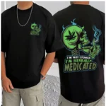 Generic Men's Casual Cotton Blend Printed Round Neck Half Sleeve T-Shirt (Black) - Image 3