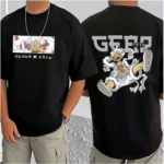 Generic Men's Casual Cotton Blend Printed Round Neck Half Sleeve T-Shirt (Black) - Image 3