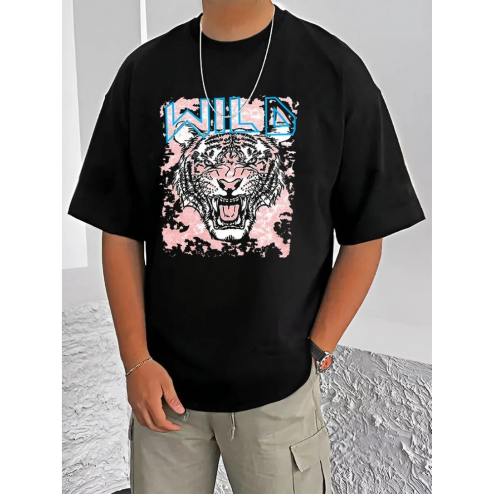 54520981034_3be82ba33e_o_d-1000x1000-1.webp Generic Men's Casual Cotton Blend Printed Round Neck Half Sleeve T-Shirt (Black) - Image 1