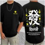 Generic Men's Casual Cotton Blend Printed Round Neck Half Sleeve T-Shirt (Black) - Image 3