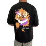 Generic Men's Casual Cotton Blend Printed Round Neck Half Sleeve T-Shirt (Black) - Image 4