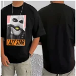 Men's Black Printed T-Shirt - Angle 3