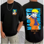 Generic Men's Casual Cotton Blend Printed Round Neck Half Sleeve T-Shirt (Black) - Image 3