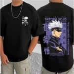 Generic Men's Casual Cotton Blend Printed Round Neck Half Sleeve T-Shirt (Black) - Image 3