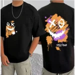 Generic Men's Casual Cotton Blend Printed Round Neck Half Sleeve T-Shirt (Black) - Image 3