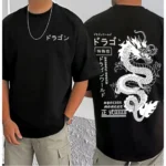 Generic Men's Casual Cotton Blend Printed Round Neck Half Sleeve T-Shirt (Black) - Image 3