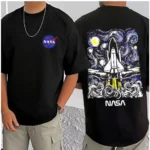 Generic Men's Casual Cotton Blend Printed Round Neck Half Sleeve T-Shirt (Black) - Image 3