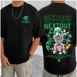 Generic Men's Casual Cotton Blend Printed Round Neck Half Sleeve T-Shirt (Black) - Image 3