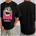 Generic Men's Casual Cotton Blend Printed Round Neck Half Sleeve T-Shirt (Black) - Image 3