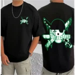 Generic Men's Casual Cotton Blend Printed Round Neck Half Sleeve T-Shirt (Black) - Image 3