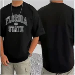 Generic Men's Casual Cotton Blend Printed Round Neck Half Sleeve T-Shirt (Black) - Image 3